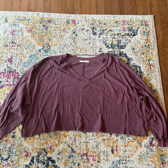 Free people cropped long sleeve shirt - Picture 1 of 3